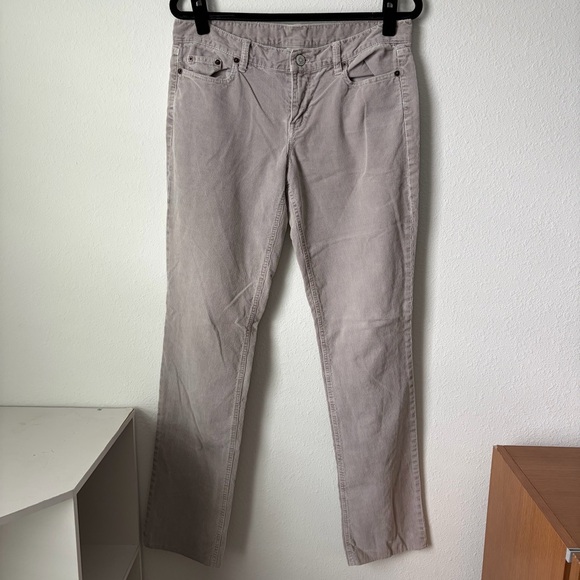 Womens J. Crew Light Gray Corduroy Pants City Fit Size 29 Tall - Picture 1 of 5